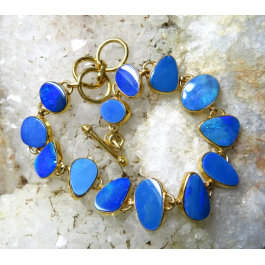 Natural Opal Bracelet Gold Vermeil Jewellery 